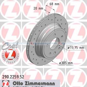 BremseskiveSport Bagaksel|Ø-305mm ZIMMERMANN