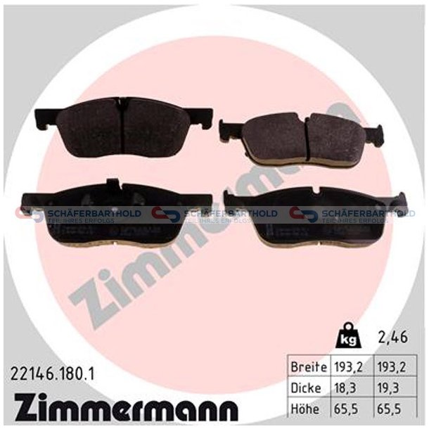 Bremseklodser 18mm|WVA:22145 22146|ZIMMERMANN