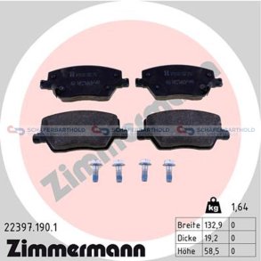 Bremseklodser 19mm|WVA:22397| ZIMMERMANN