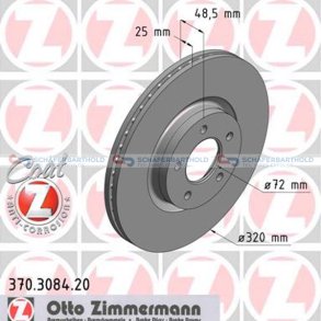Bremseskive foraksel|Ø-320mm ZIMMERMANN
