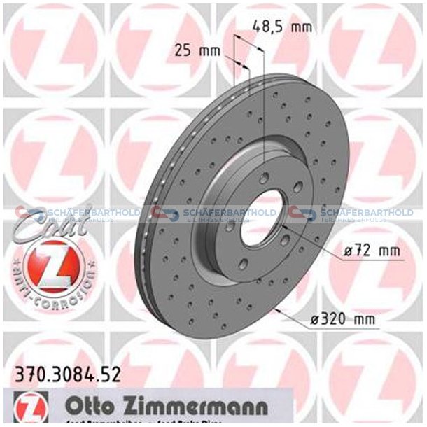 BremseskiveSport foraksel|-320mm ZIMMERMANN