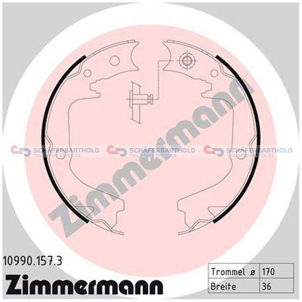 Bremsebakkest parkeringsbremse36mm|ZIMMERMANN