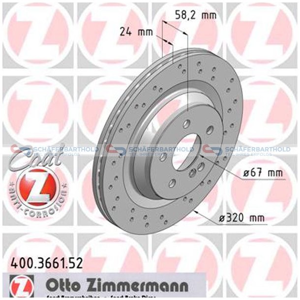 BremseskiveSport Bagaksel|-320mm ZIMMERMANN