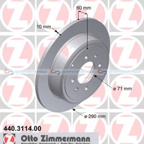 Bremseskive Bagaksel|Ø-290mm ZIMMERMANN