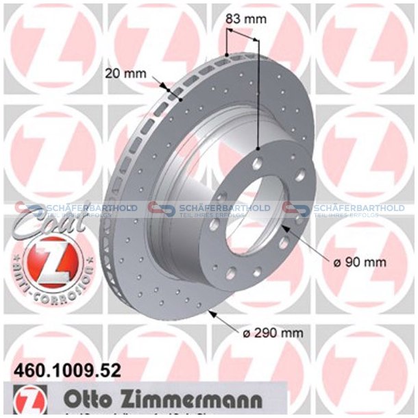 BremseskiveSport Bagaksel|-290mm ZIMMERMANN