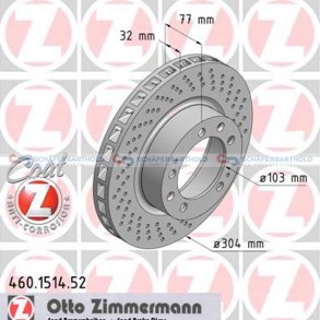 BremseskiveSport for højre|Ø-304mm ZIMMERMANN