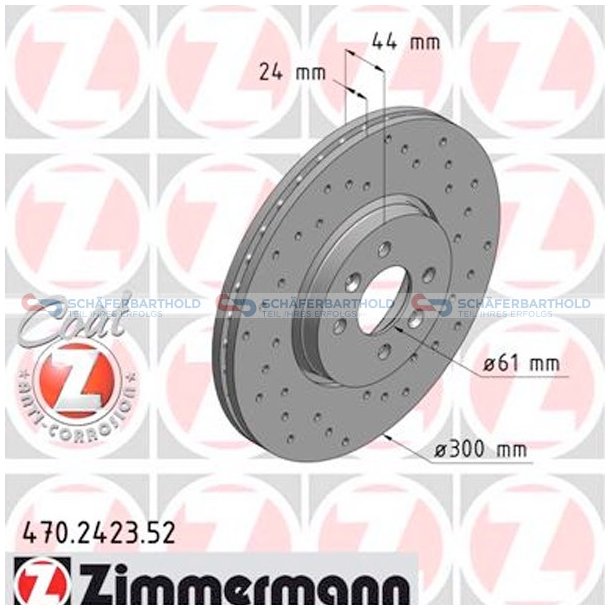 BremseskiveSport foraksel|-300mm ZIMMERMANN