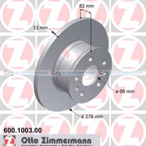 Bremseskive foraksel|Ø-278mm ZIMMERMANN
