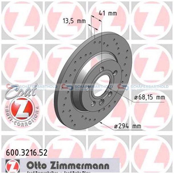 BremseskiveSport Bagaksel|-294mm ZIMMERMANN