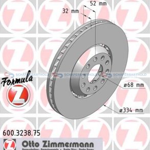 BremseskiveSport Formula Z for højre|Ø-334mm
