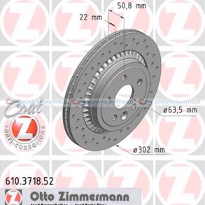 BremseskiveSport Bagaksel|Ø-302mm ZIMMERMANN