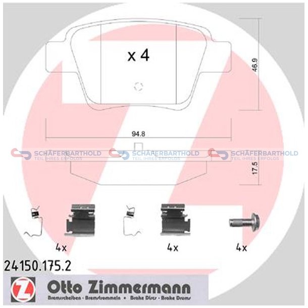 Bremseklodser 18mm|WVA:14150| ZIMMERMANN