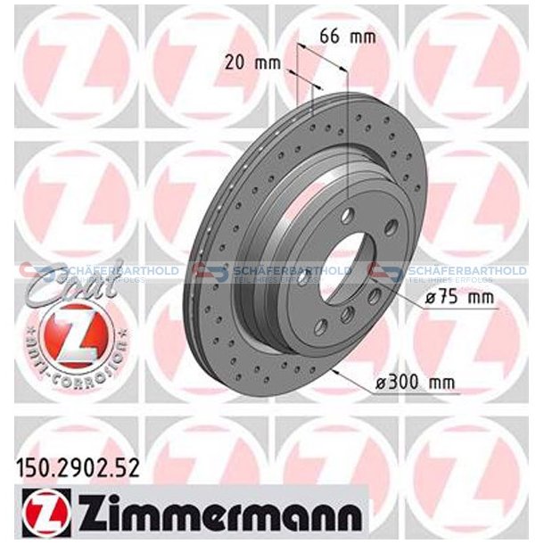 BremseskiveSport Bagaksel|-300mm ZIMMERMANN