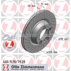 Bremseskive Bagaksel venstre|Ø-350mm ZIMMERMANN