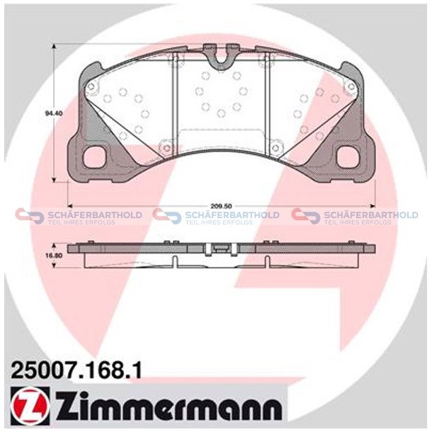 Bremseklodser 17mm|WVA:25007| ZIMMERMANN