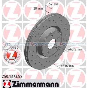 BremseskiveSport foraksel|Ø-336mm ZIMMERMANN