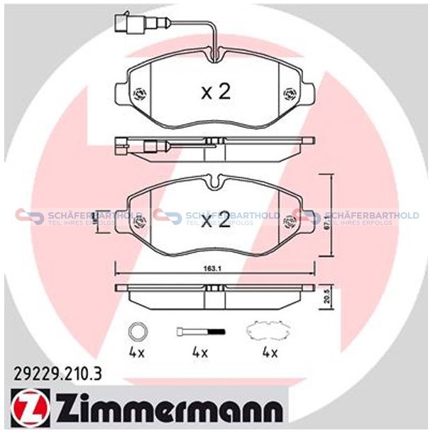 Bremseklodser 21mm|WVA:29229| ZIMMERMANN