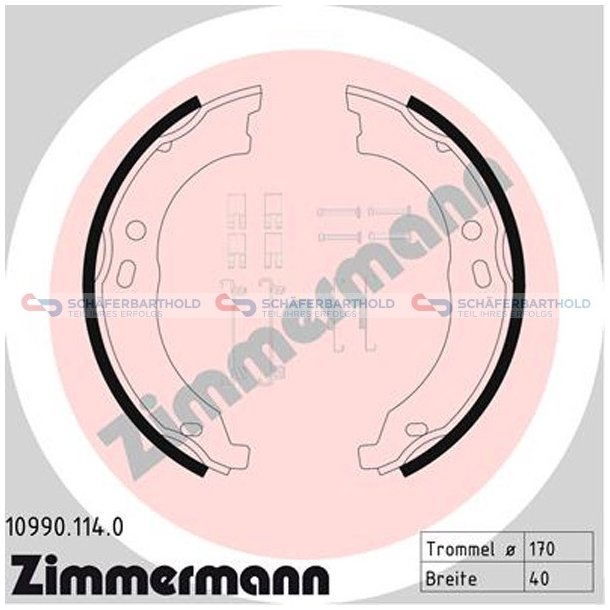 Bremsebakkest parkeringsbremse42mm|ZIMMERMANN