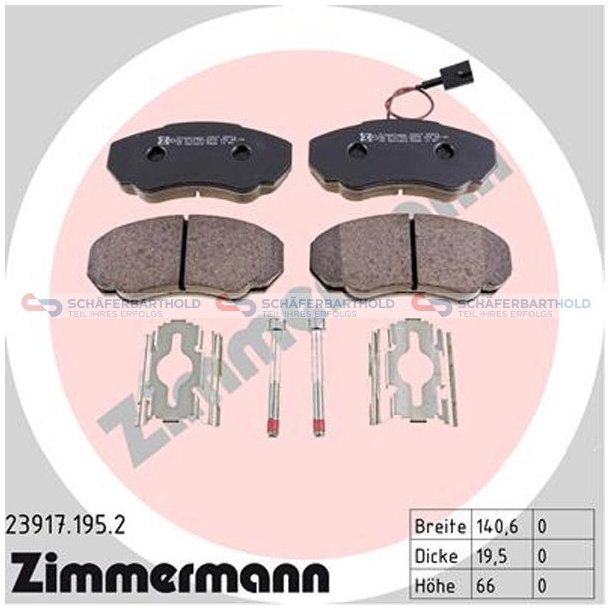 Bremseklodser 20mm|WVA:23917| ZIMMERMANN