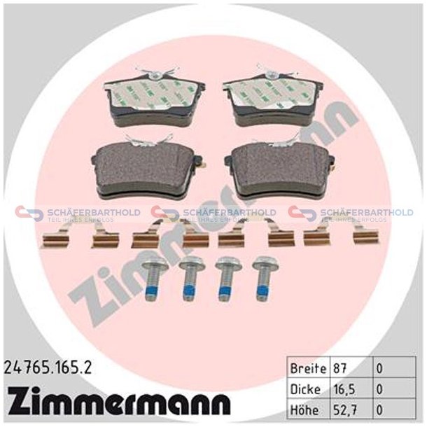 Bremseklodser 16mm|WVA:24765| ZIMMERMANN