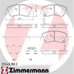 Bremseklodser 18mm|WVA:25348| ZIMMERMANN