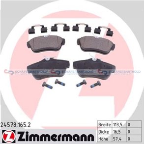 Bremseklodser 16mm|WVA:24578| ZIMMERMANN