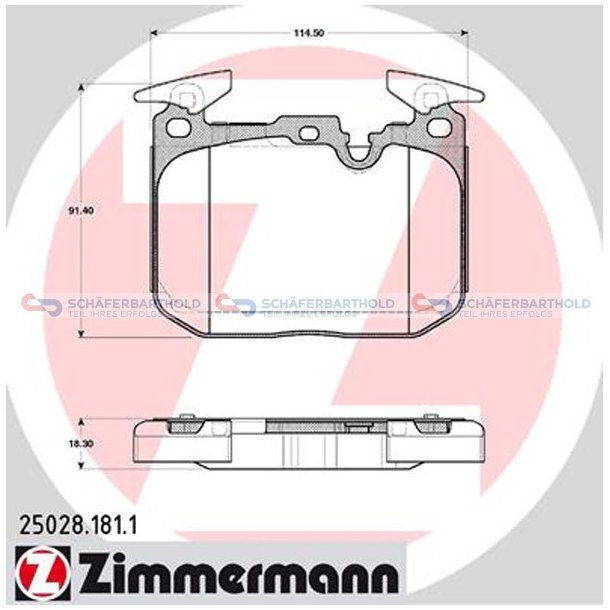 Bremseklodser 18mm|WVA:25028| ZIMMERMANN