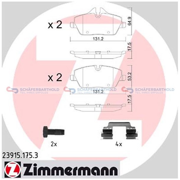 Bremseklodser 18mm|WVA:23915| ZIMMERMANN