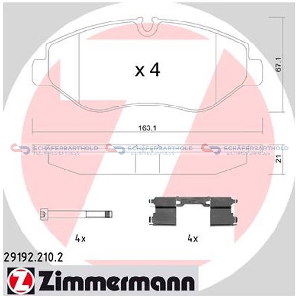 Bremseklodser 21mm|WVA:29192| ZIMMERMANN