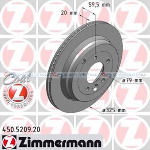 Bremseskive Bagaksel|Ø-325mm ZIMMERMANN