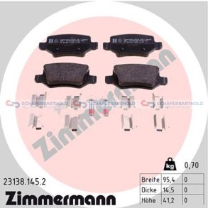 Bremseklodser Bagaksel|14mm|WVA:23138|ZIMMERMANN