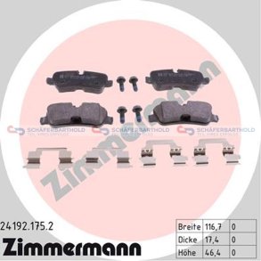 Bremseklodser 17mm|WVA:24192| ZIMMERMANN