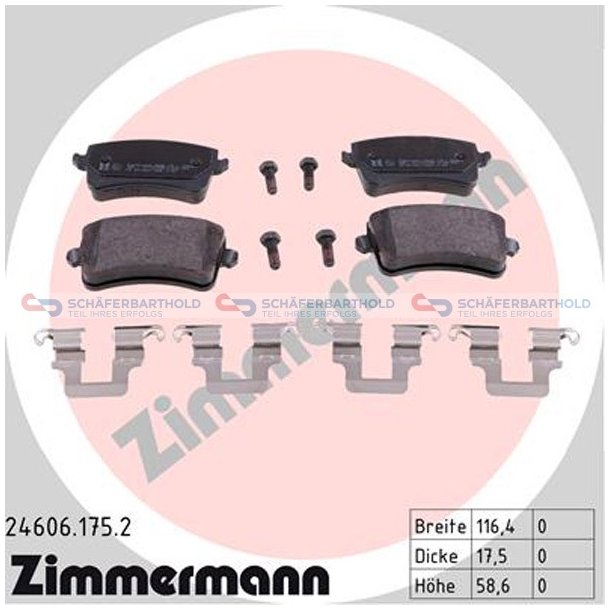 Bremseklodser 18mm|WVA:24606| ZIMMERMANN