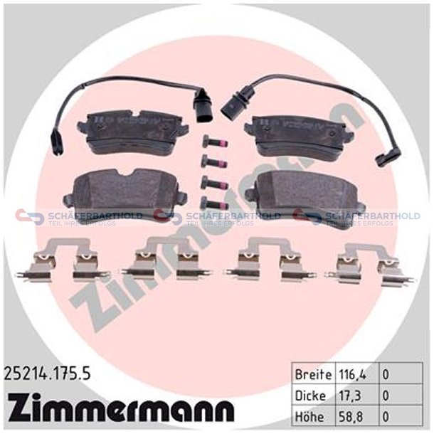 Bromsbel&auml;gg 18mm|WVA:25214| ZIMMERMANN