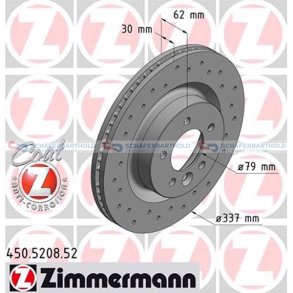 BremseskiveSport foraksel|Ø-337mm ZIMMERMANN