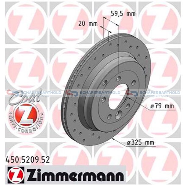 BremseskiveSport Bagaksel|-325mm ZIMMERMANN