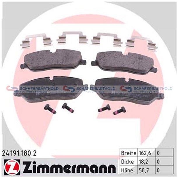 Bremseklodser 18mm|WVA:24191| ZIMMERMANN