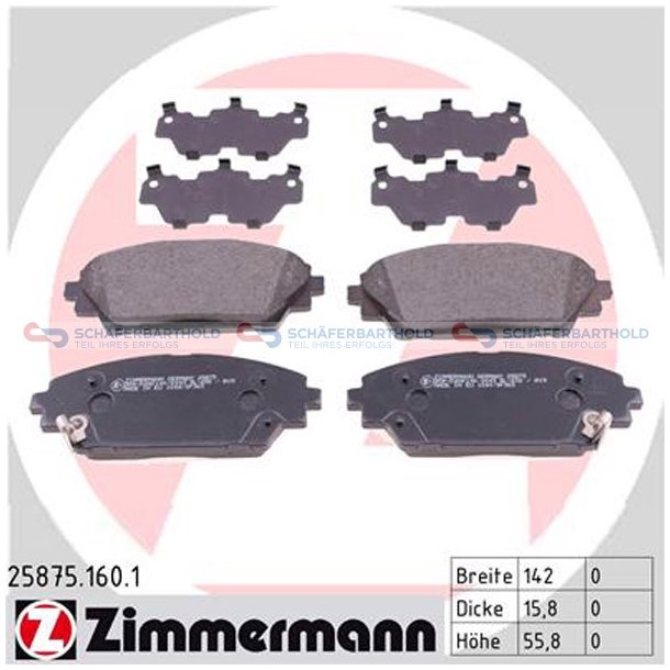 Bremseklodser 16mm|WVA:25875| ZIMMERMANN