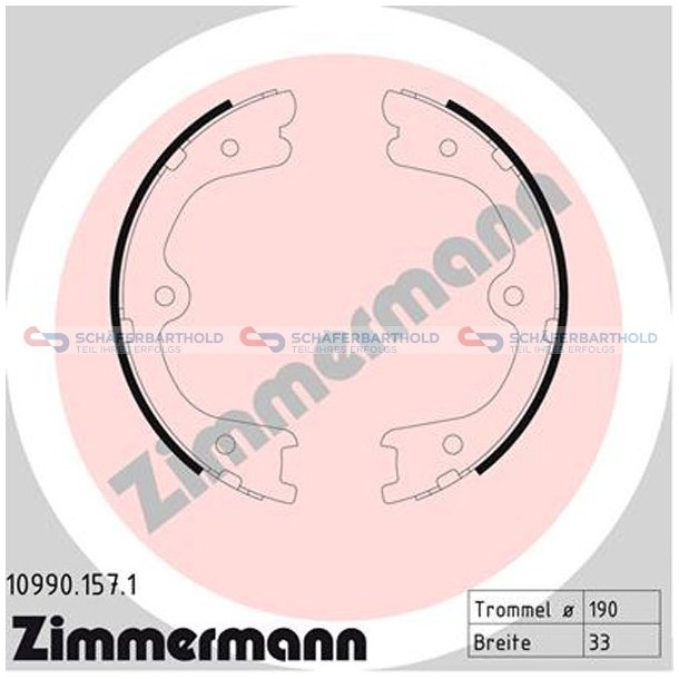 Bremsebakkest parkeringsbremse33mm|ZIMMERMANN