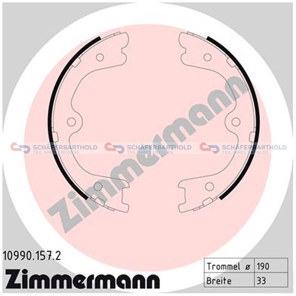 Bremsebakkest parkeringsbremse33mm|ZIMMERMANN