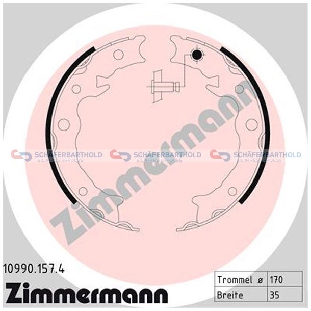 Bremsebakkest parkeringsbremse35mm|ZIMMERMANN