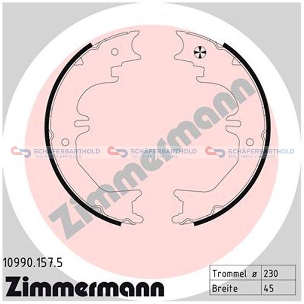 Bremsebakkest parkeringsbremse45mm|ZIMMERMANN