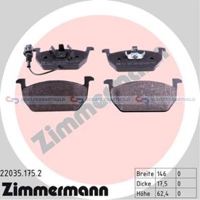 Bremseklodser 18mm|WVA:22035| ZIMMERMANN