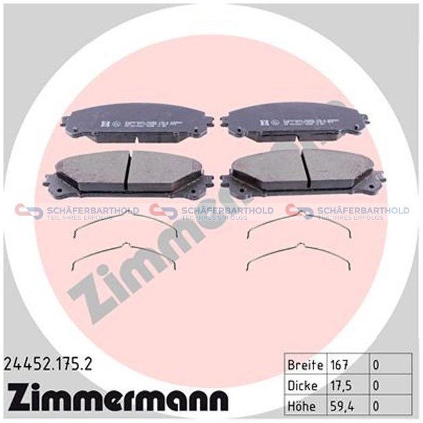 Bremseklodser 18mm|WVA:24452| ZIMMERMANN