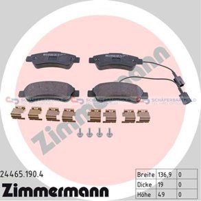 Bremseklodser 19mm|WVA:24465| ZIMMERMANN