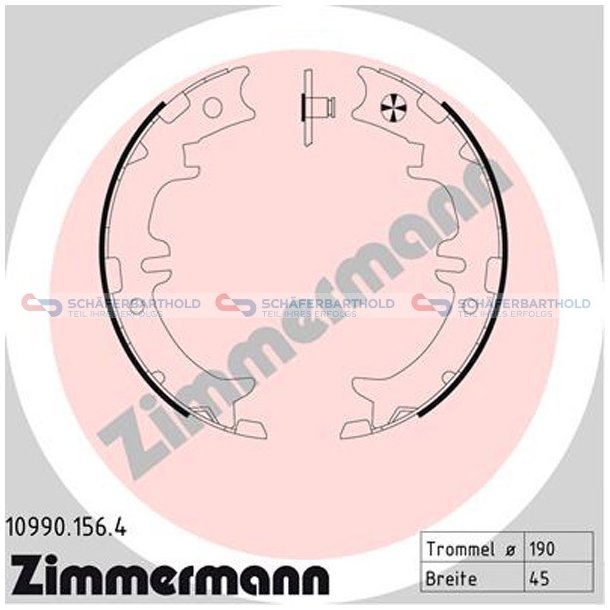 Bremsebakkest parkeringsbremse45mm|ZIMMERMANN