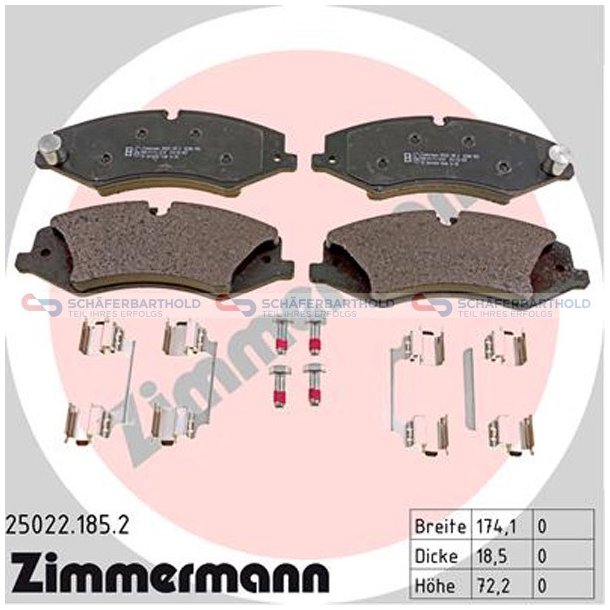 Bremseklodser 18mm|WVA:25022| ZIMMERMANN