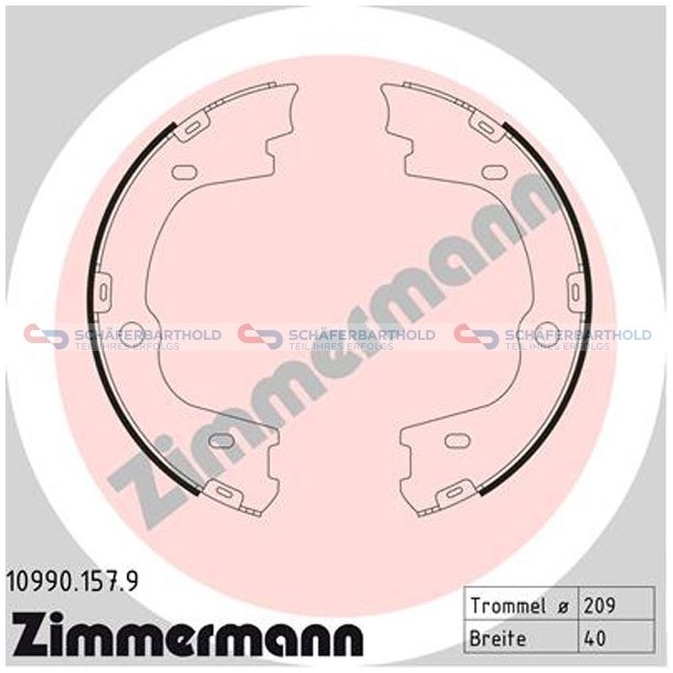 Bremsebakkest parkeringsbremse40mm|ZIMMERMANN