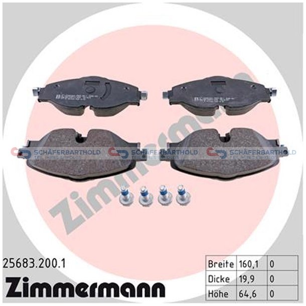 Bremseklodser 20mm|WVA:25683| ZIMMERMANN