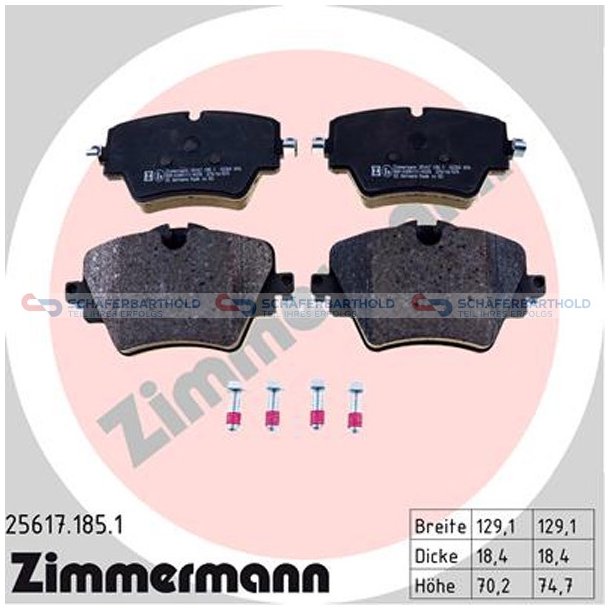 Bremseklodser 19mm|WVA:25617| ZIMMERMANN